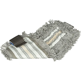 Насадка МОП для швабры-флаундера (плоской) Vileda Professional ТриоПлюс УльтраСпид Про микрофибра/хлопок 40x15 см серая