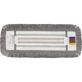 Насадка МОП для швабры-флаундера (плоской) Vileda Professional ТриоПлюс КомбиСпид Про микрофибра/хлопок 53x17 см серая