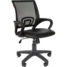 Кресло офисное Easy Chair 304 черное (искусственная кожа/сетка, пластик)