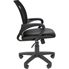 Кресло офисное Комус Мебель 304 чёрное (искусственная кожа/сетка, пластик)