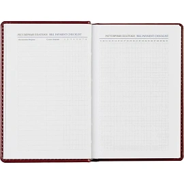 Ежедневник недатированный Attache Agenda искусственная кожа А6 160 листов бордовый