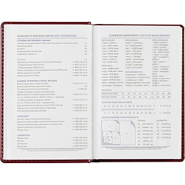 Ежедневник недатированный Attache Agenda искусственная кожа А6 160 листов бордовый