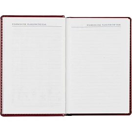 Ежедневник недатированный Attache Agenda искусственная кожа А6 160 листов бордовый