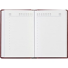 Ежедневник недатированный Attache Agenda искусственная кожа А6 160 листов бордовый