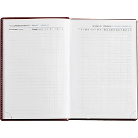 Ежедневник недатированный Attache Agenda искусственная кожа А5 176 листов бордовый