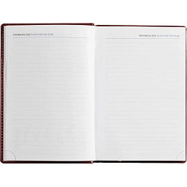 Ежедневник недатированный Attache Agenda искусственная кожа А5 176 листов бордовый