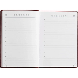 Ежедневник недатированный Attache Agenda искусственная кожа А5 176 листов бордовый