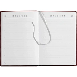 Ежедневник недатированный Attache Agenda искусственная кожа А5 176 листов бордовый