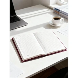 Ежедневник недатированный Attache Economy бумвинил A5 160 листов бордовый