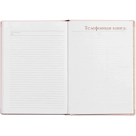 Ежедневник недатированный Attache Velvet искусственная кожа Soft Touch А5+ 136 листов светло-розовый