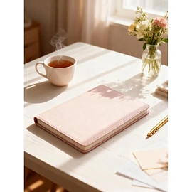 Ежедневник недатированный Attache Velvet искусственная кожа Soft Touch А5+ 136 листов светло-розовый