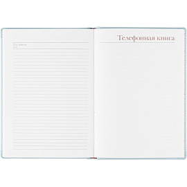 Ежедневник недатированный Attache Velvet искусственная кожа Soft Touch А5+ 136 листов голубой