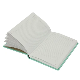 Ежедневник недатированный Attache Velvet искусственная кожа Soft Touch А5+ 136 листов мятный