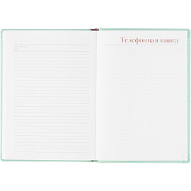 Ежедневник недатированный Attache Velvet искусственная кожа Soft Touch А5+ 136 листов мятный