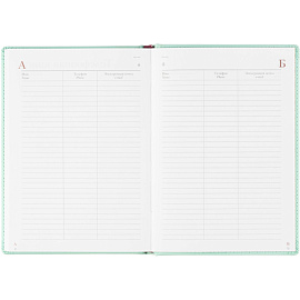 Ежедневник недатированный Attache Velvet искусственная кожа Soft Touch А5+ 136 листов мятный