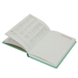 Ежедневник недатированный Attache Velvet искусственная кожа Soft Touch А5+ 136 листов мятный