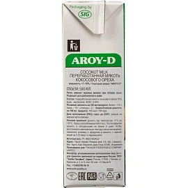 Напиток растительный Aroy-D кокосовый стерилизованный 17-19% 0.5 л