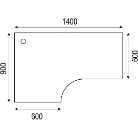Стол эргономичный Эко 1402 левый (бук бавария, 1400х900х740 мм) фото Стол эргономичный Эко 1402 левый (бук бавария, 1400х900х740 мм)
