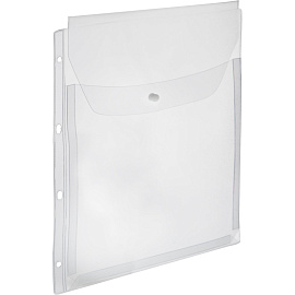 Папка-конверт на кнопке Attache А4 243x310 бесцветная 180 мкм (5 штук в упаковке)