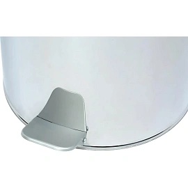 Ведро мусорное Титан 40 л нержавеющая сталь с педалью с крышкой серебристое (58.3x30x30 см)