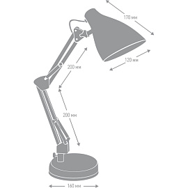 Светильник настольный Camelion KD-331 C26 коричневый