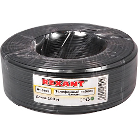 Кабель телефонный Rexant ШТЛП-4 100 метров (01-5109)