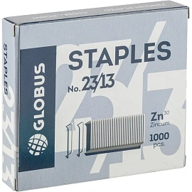 Скобы для степлера №23/13 Глобус оцинкованные (1000 штук в упаковке)