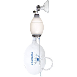 Мешок Амбу педиатрический Mederen силиконовый многоразовый размер маски № 2 (детский)