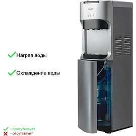 Кулер для воды VATTEN L45SK серебристый (нагрев и охлаждение)
