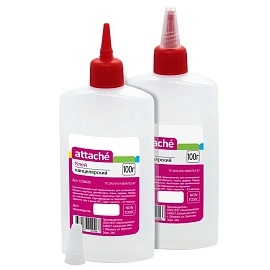 Клей канцелярский жидкий Attache 100 мл прозрачный пластиковый аппликатор