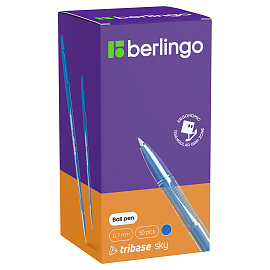 Ручка шариковая Berlingo "Tribase Sky" светло-синяя, 0,7мм фото Ручка шариковая Berlingo "Tribase Sky" светло-синяя, 0,7мм