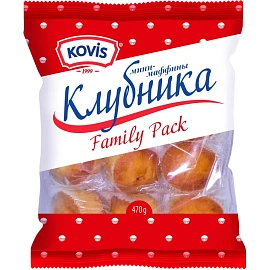 Кекс Kovis Мини-маффины с клубничным джемом 470 г