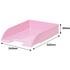 Лоток горизонтальный для бумаг Attache Selection Flamingo пластиковый розовый