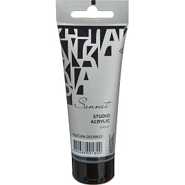 Краска акриловая Сонет черная 75 мл в тубе