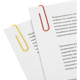 Скрепки канцелярские 50 мм Attache Economy металлические с полимерным покрытием (50 штук в упаковке)