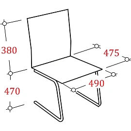Стул офисный Silwia Arm/Сильвия АРМ черный (искусственная кожа, металл хромированный)