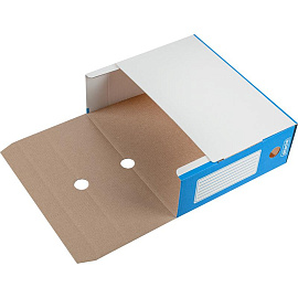 Короб архивный гофрокартон Attache 255x320x100 мм синий до 1000 листов (5 штук в упаковке)