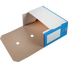 Короб архивный гофрокартон Attache 255x320x150 мм синий до 1500 листов (5 штук в упаковке)