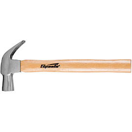 Молоток-гвоздодер столярный Sparta с деревянной рукояткой 450 г (104205)