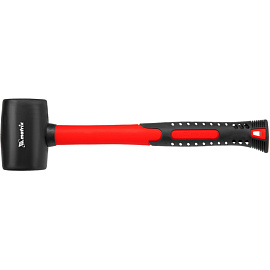 Киянка резиновая 450 г черная резина фибергласовая рукоятка Matrix (11185)