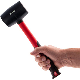 Киянка резиновая 450 г черная резина фибергласовая рукоятка Matrix (11185)