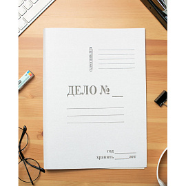 Скоросшиватель картонный ДЕЛО Выбор есть (Attache Economy) A4 до 200 листов белый (190-210 г/кв.м, 100 штук в упаковке)