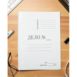 Скоросшиватель картонный ДЕЛО Выбор есть (Attache Economy) A4 до 200 листов белый (190-210 г/кв.м, 100 штук в упаковке)