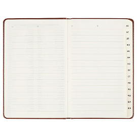 Телефонная книга А5, 80л., кожзам, BG "Nebraska. Brown", с вырубкой