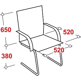 Конференц-кресло Chairman 416 V черное (экокожа, металл черный)