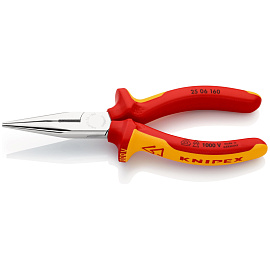 Длинногубцы VDE Knipex 160 мм (KN-2506160)