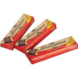 Шоколад порционный Бабаевский темный 54.7% с помадно-сливочной начинкой (20 штук по 50 г)