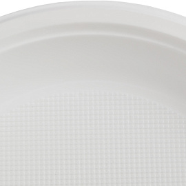 Тарелка одноразовая пластиковая Комус Средний 165 мм белая 100 штук в упаковке (2300704)