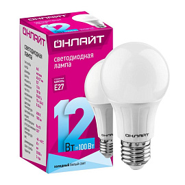 Лампа светодиодная Онлайт Oll А 12Вт E27 4000К 1000Лм 71655