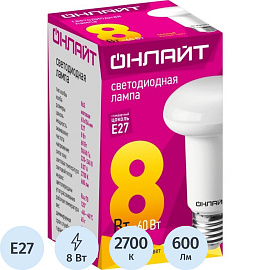Лампа светодиодная Онлайт Oll А 8Вт E27 2700К 600Лм 71653